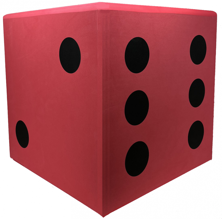 15" Jumbo Jumbo Foam Dice - Raspberry Red main image